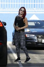 SHARNA BURGESS Leaves DWTS Studio in Hollywood 04/30/2016