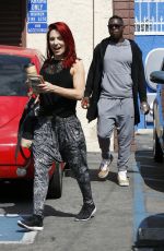 SHARNA BURGESS Leaves DWTS Studio in Hollywood 04/30/2016