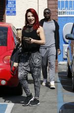 SHARNA BURGESS Leaves DWTS Studio in Hollywood 04/30/2016