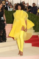 SOLANGE KNOWLES at Costume Institute Gala 2016 in New York 05/02/2016