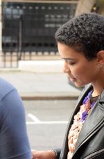 SOPHIE TURNER and ALEXANDRA SHIPP Leaves Claridge