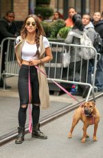 STELLA MAEVE Walks Her Dog Out in New York 05/19/2016