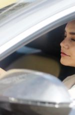 VANESSA HUDGENS Out in Her Car in West Hollywood 05/06/2016