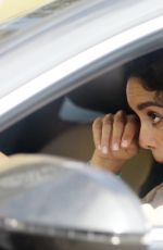 VANESSA HUDGENS Out in Her Car in West Hollywood 05/06/2016
