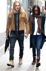 ZOE SALDANA Out and About in New York 05/03/2016