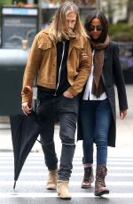 ZOE SALDANA Out and About in New York 05/03/2016