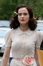 ZOEY DEUTCH on the Set of 
