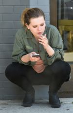 ABIGAIL BRESLIN Smoking Outside Look in West Hollywood 06/25/2016