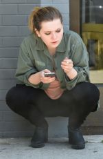 ABIGAIL BRESLIN Smoking Outside Look in West Hollywood 06/25/2016