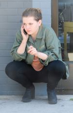 ABIGAIL BRESLIN Smoking Outside Look in West Hollywood 06/25/2016