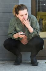 ABIGAIL BRESLIN Smoking Outside Look in West Hollywood 06/25/2016