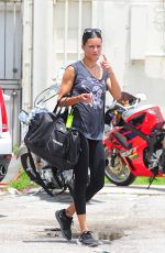 ADRIANA LIMA Leaves 5th Street Gym in Miami Beach 08/04/2016