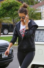 ALESSANDRA AMBROSIO Arrives at a Friend