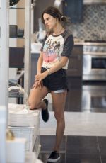ALESSANDRA AMBROSIO in Cut Off Out in Santa Monica 06/21/2016