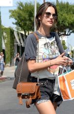 ALESSANDRA AMBROSIO in Cut Off Out in Santa Monica 06/21/2016