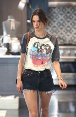 ALESSANDRA AMBROSIO in Cut Off Out in Santa Monica 06/21/2016