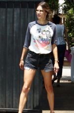 ALESSANDRA AMBROSIO in Cut Off Out in Santa Monica 06/21/2016