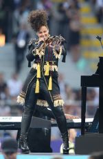 ALICIA KEYS Performs at UEFA Champions League Final Match in Milan 05/28/2016