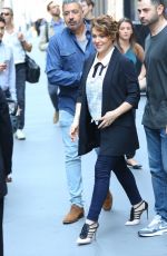 ALYSSA MILANO Leaves SiriusXM Studios in New York 06/20/2016