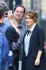 ALYSSA MILANO Leaves SiriusXM Studios in New York 06/20/2016