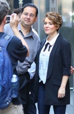 ALYSSA MILANO Leaves SiriusXM Studios in New York 06/20/2016