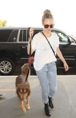 AMANDA SEYFRIED and Her Dog Finn at LAX Airport 06/27/2016