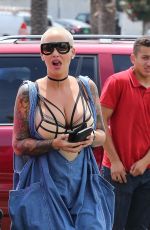 AMBER ROSE at Cheesecake Factory in Canoga Park 06/10/2016