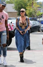 AMBER ROSE at Cheesecake Factory in Canoga Park 06/10/2016