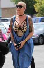 AMBER ROSE at Cheesecake Factory in Canoga Park 06/10/2016