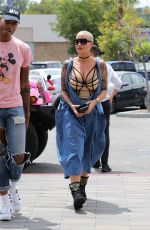 AMBER ROSE at Cheesecake Factory in Canoga Park 06/10/2016