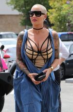 AMBER ROSE at Cheesecake Factory in Canoga Park 06/10/2016
