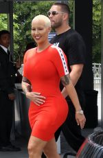 AMBER ROSE on the Set of Extra in Hollywood 06/13/2016