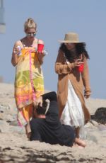 ASHLEY BENSON and VANESSA HUDGENS at a Beach in Malibu 06/05/2016