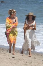 ASHLEY BENSON and VANESSA HUDGENS at a Beach in Malibu 06/05/2016