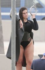 ASHLEY GRAHAM in Swimsuit on the Set of a Photoshoot on Venice Beach 06/08/2016