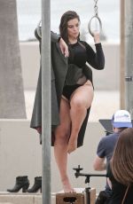 ASHLEY GRAHAM in Swimsuit on the Set of a Photoshoot on Venice Beach 06/08/2016