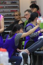 ASHLEY GREENE at a Nail Salon in Los Angeles 06/15/2016