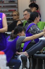 ASHLEY GREENE at a Nail Salon in Los Angeles 06/15/2016