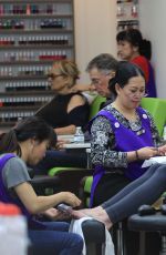 ASHLEY GREENE at a Nail Salon in Los Angeles 06/15/2016