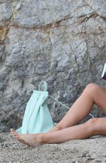 ASHLEY JAMES in Bikini at the Beach in Mykonos 06/14/2016