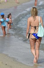 ASHLEY JAMES in Bikini at the Beach in Mykonos 06/14/2016