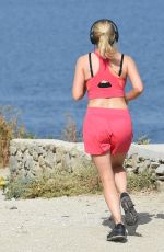 ASHLEY JAMES Jogging in Mykonos 06/02/2016