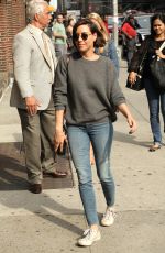 AUBREY PLAZA Arrives at Ed Sullivan Theater in New York 06/21/2016
