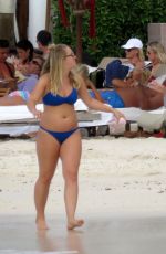 AVA SAMBORA in Bikini at a Beach in St. Barts 6/26/16