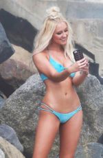 AVA SAMBORA on the Set of a 138 Water Photoshoot in Malibu 06/13/2016