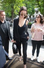 BELLA HADID Arrives at Geroge V Hotel in Paris 06/24/2016