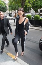 BELLA HADID Arrives at Geroge V Hotel in Paris 06/24/2016