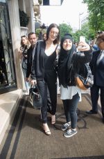 BELLA HADID Arrives at Geroge V Hotel in Paris 06/24/2016