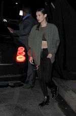 BELLA HADID Leaves Nice Guy in West Hollywood 06/16/2016