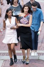 BELLA HADID on the Set of a Phtoshoot in New York 06/29/2016